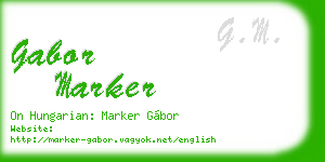 gabor marker business card